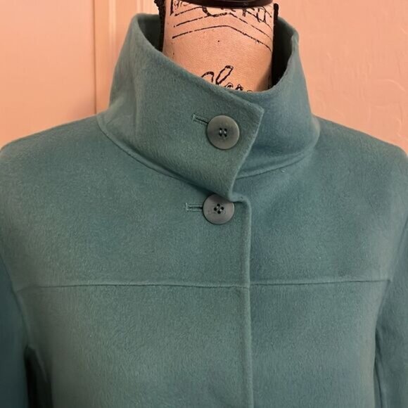 Talbots Blue Wool Blend Jacket Contemporary Business Casual Feminine Work - Picture 4 of 13